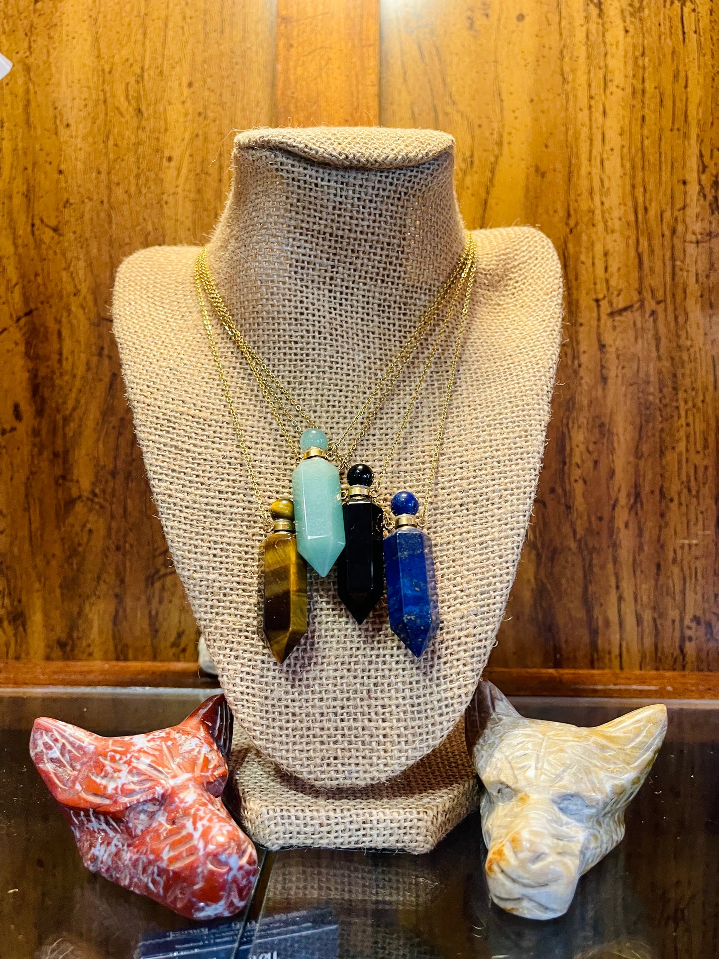 Crystal Potion Bottle Necklace
