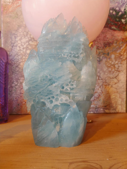 Aquamarine Crystal Carving